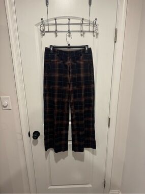 Banana Republic Black Plaid Chinos with Brown Windowpane